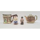 Royal Doulton 'Old Curiosity Shop' pattern jug, 14cm high, a 'Night Watchman' teapot and cover, a