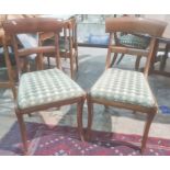 Set of six 19th century bar back dining chairs with drop in seats ( covered in Zoffany fabric)