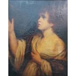 British school (late 18th/early 19th century)  Oil on canvas Girl with raised hand, 61cm x 48cm