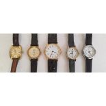 Lady's Tissot gilt metal strap watch, a lady's Lorus gilt metal strap watch and various other