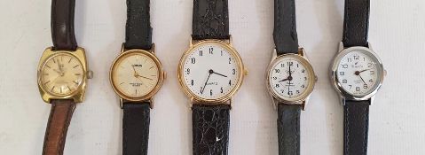 Lady's Tissot gilt metal strap watch, a lady's Lorus gilt metal strap watch and various other