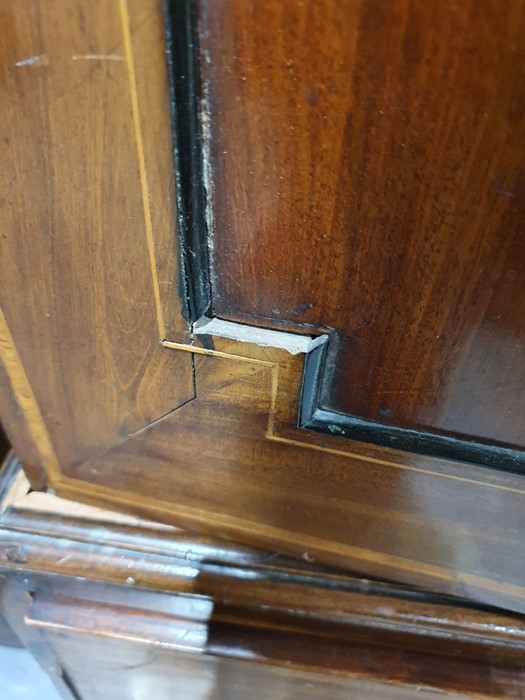 19th century converted mahogany linen press, the moulded cornice above two cupboard doors - Image 28 of 28