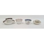 Collection of English pottery and porcelain and a Chinese export armorial tea bowl, late 18th to