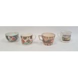 Collection of English porcelain tea wares, circa 1775 and later, comprising a Worcester Japan