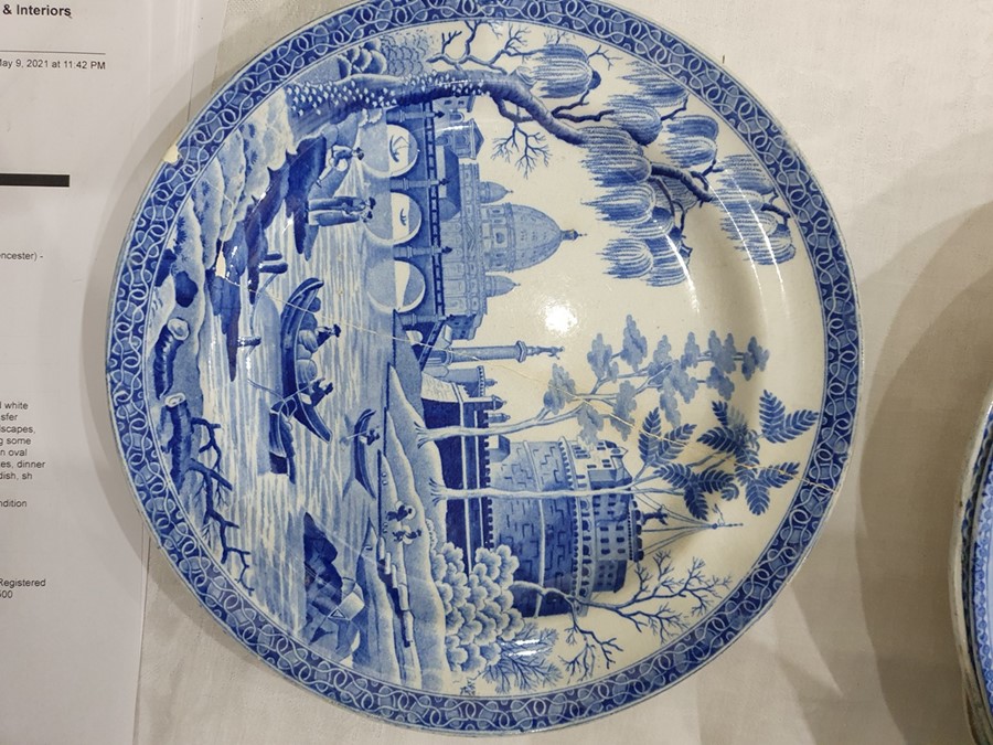 Collection of Staffordshire blue and white pottery, 19th century, variously transfer printed in - Image 51 of 55