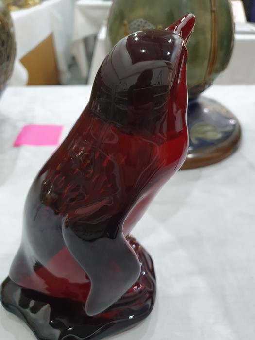 Royal Doulton flambe penguin, signed to base, 22cm high  Condition ReportVery good condition, no - Image 10 of 14