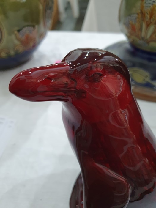 Royal Doulton flambe penguin, signed to base, 22cm high  Condition ReportVery good condition, no - Image 5 of 14