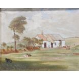 John J Bennett (early 20th century) Oil on canvas 'Graig Farm' Marked to reverse Signed lower left