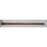 Victorian turned wooden curtain pole, approx. 167cm long