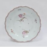 Chinese export bowl painted in the famille rose palette, Percy W L Adams provenance label, 26cm