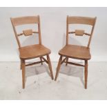 Set of eight 20th century beech framed dining chairs (8)