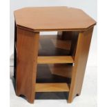 Modern octagonal side table with two shelves under