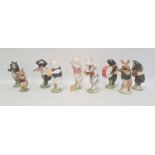 Collection of Keswick orchestral pig models including ‘Matthew Pig’ PP2, ‘Pig Prom’ PP6, ‘