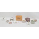 Collection of 11 assorted trinket boxes and covers including a Royal Worcester purple ground
