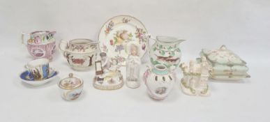 Group of Continental and English pottery and porcelain, 18th century and later, including a