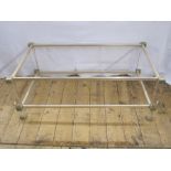 A two tier coffee table by Pierre Vandel, clear perspex with metal mounts, maker's label, 99cm
