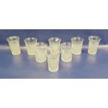 Waterford cut glass part table service viz:- six tumblers, seven stem wines, four smaller stem