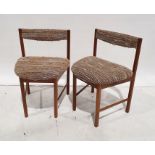 Mid century set of six teak chairs with oatmeal upholstery and matching dining table (7)