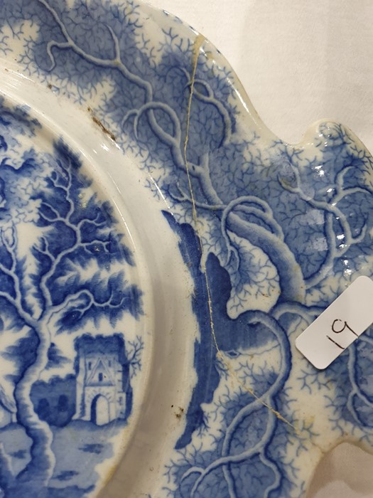 Collection of Staffordshire blue and white pottery, 19th century, variously transfer printed in - Image 26 of 55