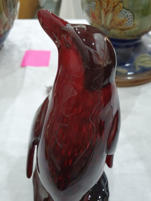 Royal Doulton flambe penguin, signed to base, 22cm high  Condition ReportVery good condition, no - Image 7 of 14