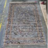 Duck egg blue ground Kashmiri tree of life design rug, 240 x 160cm