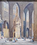 Thomas Matthew Rooke R.W.S. (British, 1842-1942) Oil on canvas 'St. Pierre, Louvain, Belgium'