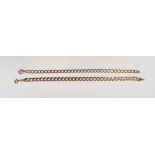 Two 9ct gold faceted curb link bracelets, approx. total weight 15.7g