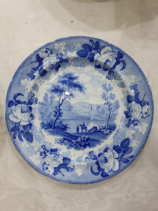 Collection of Staffordshire blue and white pottery, 19th century, variously transfer printed in - Image 54 of 55