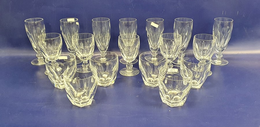 Waterford cut glass part table service viz:- six tumblers, seven stem wines, four smaller stem - Image 6 of 11