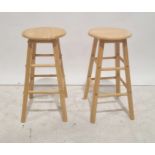 Pair of beech stools (2)