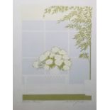 Small quantity of pictures including after Rachel Yardie, Lemon Grass, print, etc and a tall gilt-