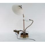 Modern adjustable lamp with reading magnifying glass and lamp, made by The Daylight Company and a