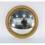 Circular convex Regency-style mirror within a gilt frame Condition ReportMirror plate is 35cm