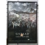 Two large framed posters for Gstaad Skiing Resort, 102cm x 73cm (including frame) (2)