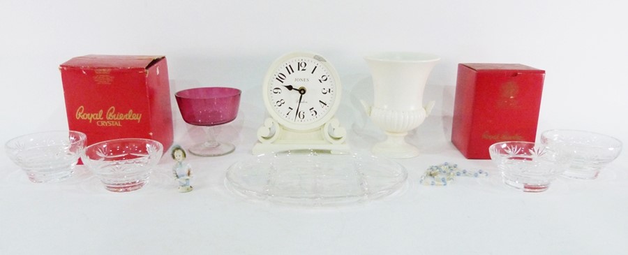 Quantity of assorted glassware including vase, bowl etc. and other items including prints, - Image 2 of 6