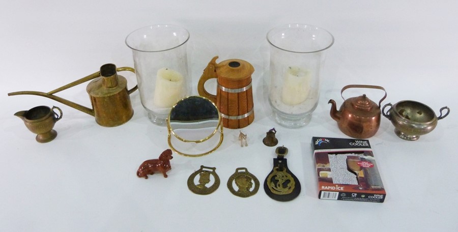 Quantity of assorted collectables and household items including wooden candlestick, mixing bowls, - Image 2 of 4