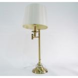 Brass table lamp with adjustable arm, 50cm high approx.