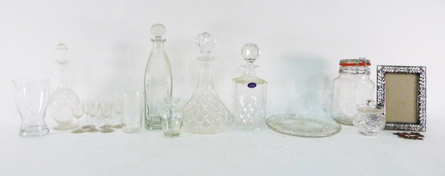 Earthenware storage jars, glass decanters, photograph frame, scent bottles to include Issy Mayake, - Image 2 of 4