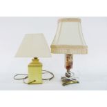 Two small table lamps with shades (2)