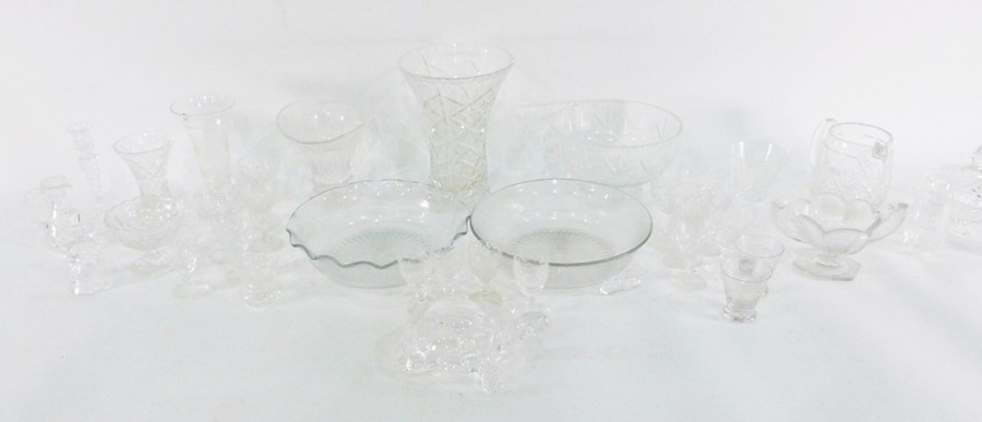 Quantity of assorted glassware including vase, bowl etc. and other items including prints, - Image 3 of 6