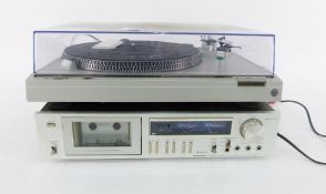 Technics record deck and Pioneer cassette player (2) Condition ReportModel of record deck is SL-