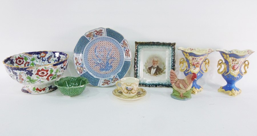 Caspari bridge set, assorted collectables, pressed glass dish 'Give Us This Day Our Daily Bread', - Image 4 of 4