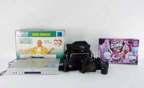Qisheng DVD player, Spin to Sing box game and Chinon camera in carry case (3)