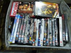 Large collection of DVDs to feature James Bond, War films, etc