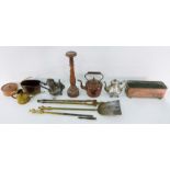 Quantity of assorted collectables and household items including wooden candlestick, mixing bowls,