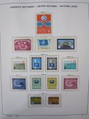 Two Schaubek printed stamp albums for the United Nations, New York 1951-1994, another with