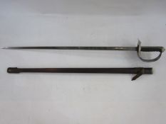 George V (1895-97) Infantry officer's  sword with leather scabbard