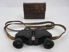Pair Tourox  8x binoculars by J D Moeller in leather case