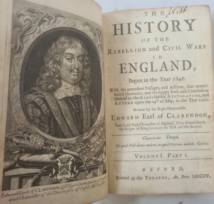 Antiquarian - Clarendon Edward, Earl " History of the Rebellion and Civil Wars in England ....." - Image 11 of 36