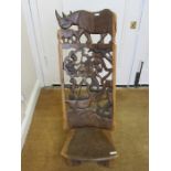 Kenyan tribal elder meeting chair, 97cm high approx.